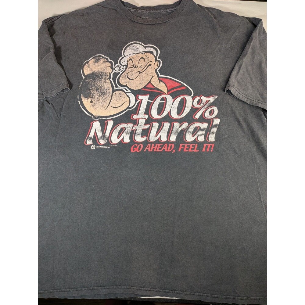 Savvy Popeye 100% Natural Feel It Gym Flex Cotton Graphic T-Shirt Size 3XL Worn